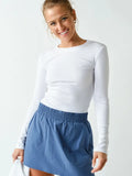 Essential Long-Sleeved Ribbed Athleisure Top
