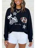 Gingham Game Day Sweater