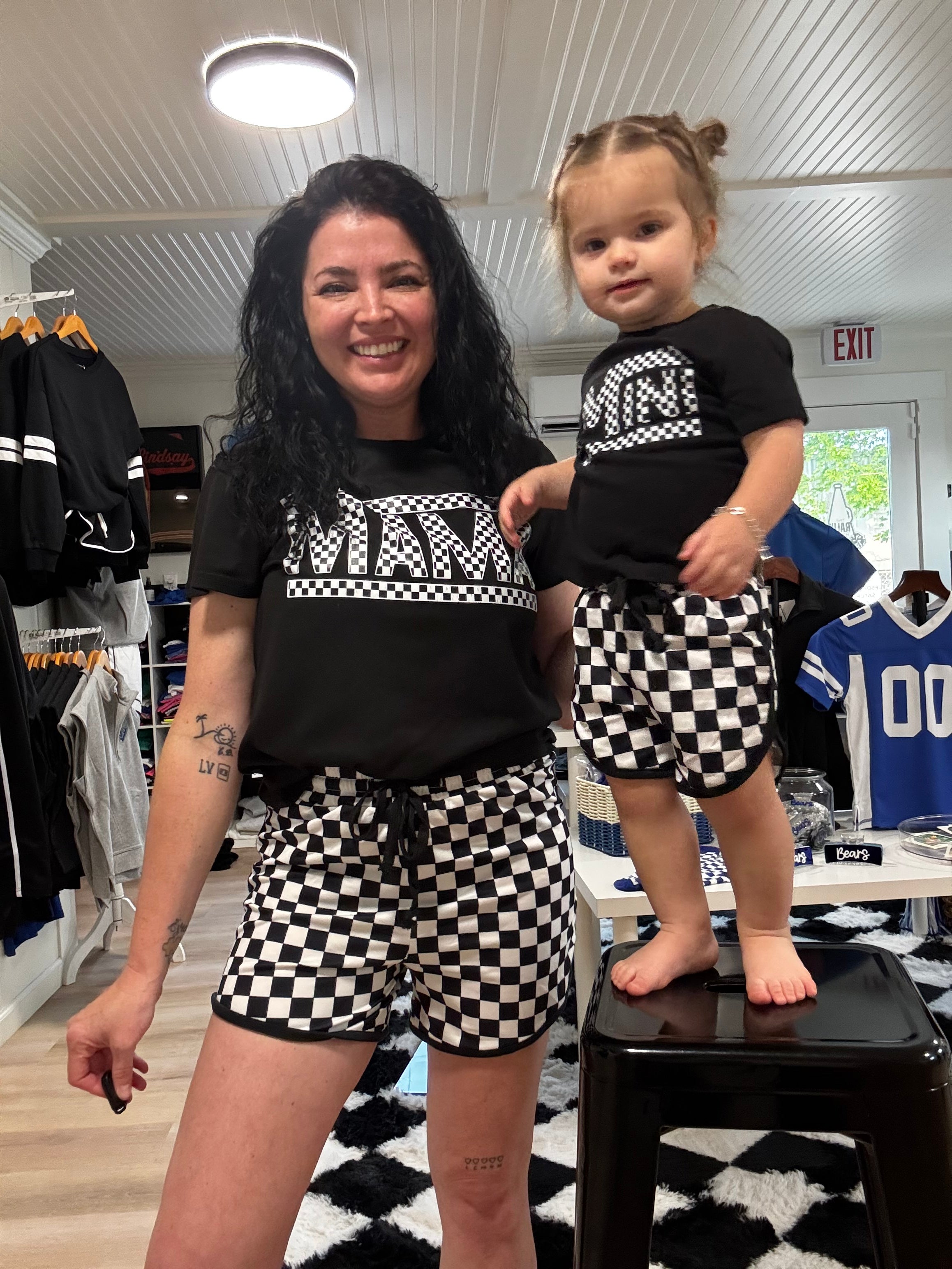 Mommy and Me Checkered Shorts