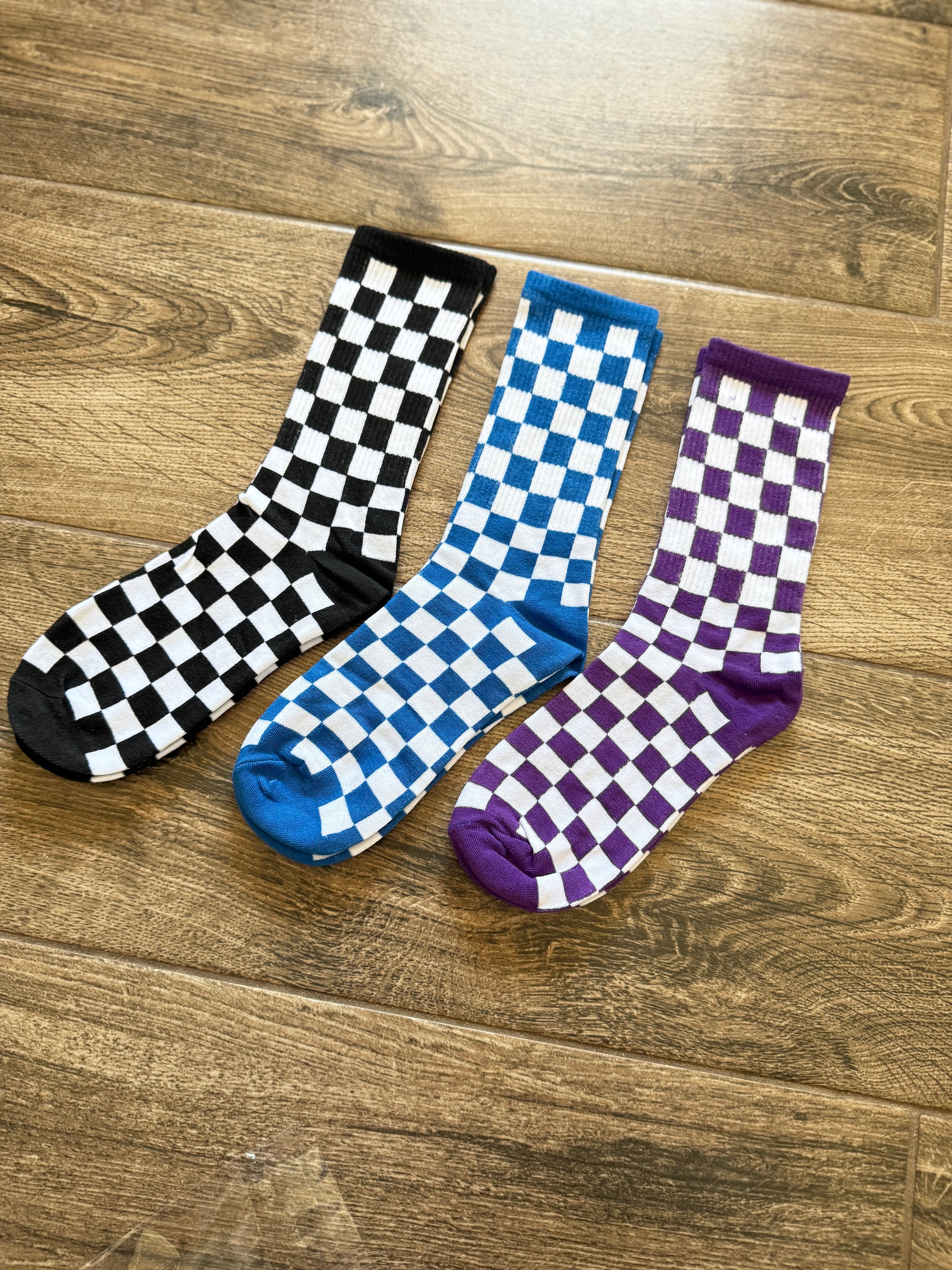Checkered Game Day Socks