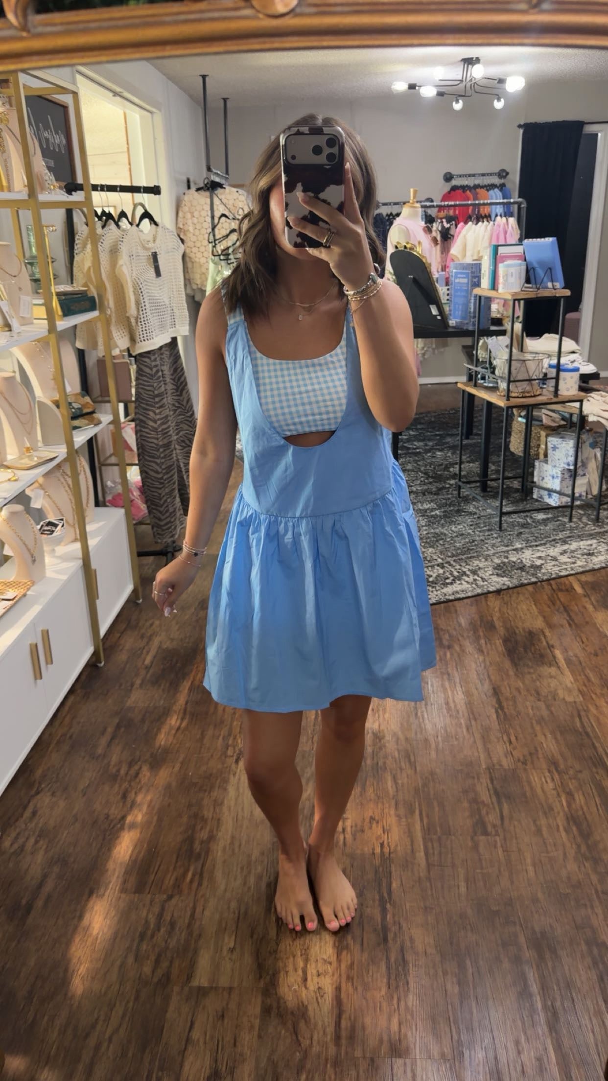 Gingham Game Day Dress